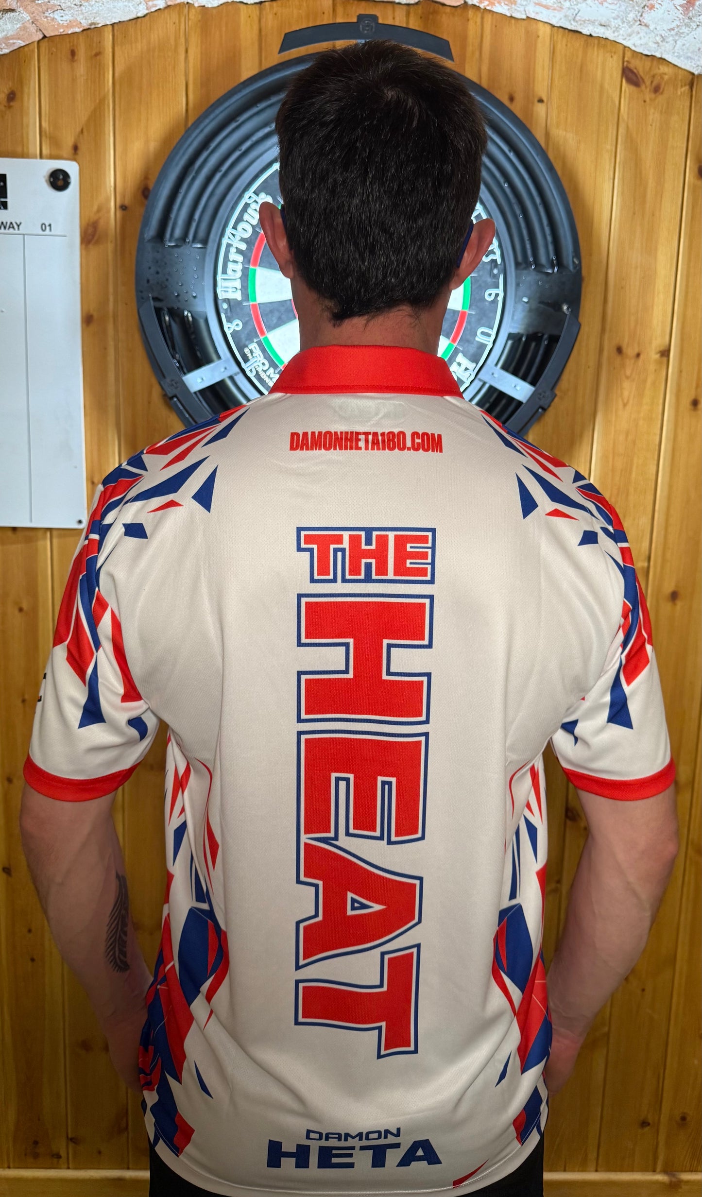 Limited Addition Blue & Red Damon ‘The Heat’ Heta Replica Playing Shirt - SIGNED!