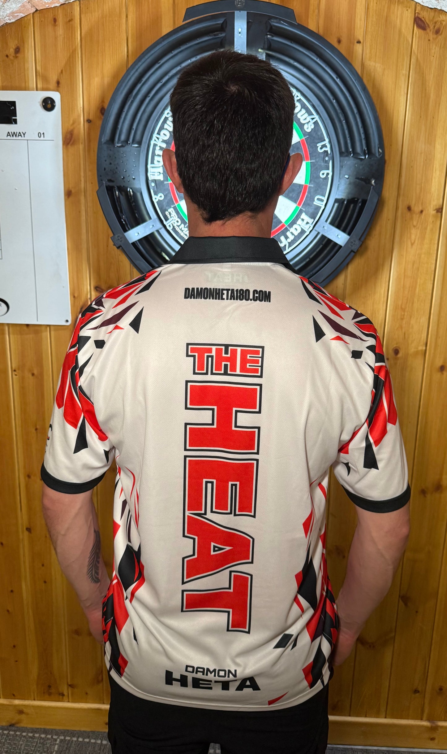 Limited Addition Red & Black Damon ‘The Heat’ Heta Replica Playing Shirt - UNSIGNED