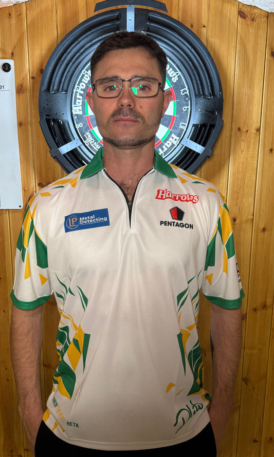 Damon ‘The Heat’ Heta Replica Playing Shirt Green & Gold - SIGNED!