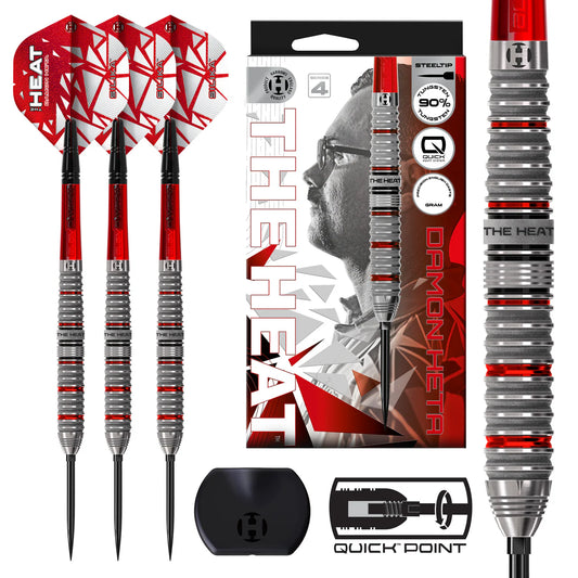 Damon Heta 90% Series 4 quick point steel tip darts - Signed box