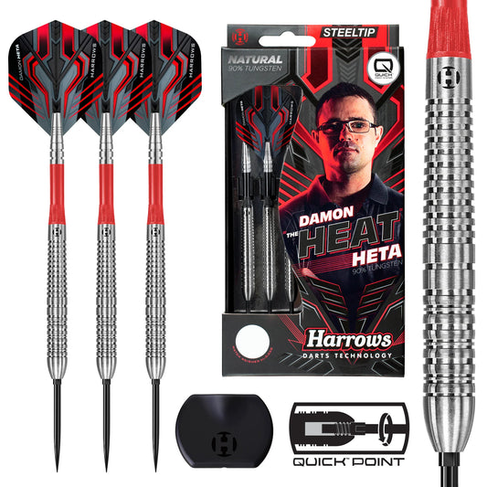 Damon Heta 90% Natural Quick Point Darts - Signed Box