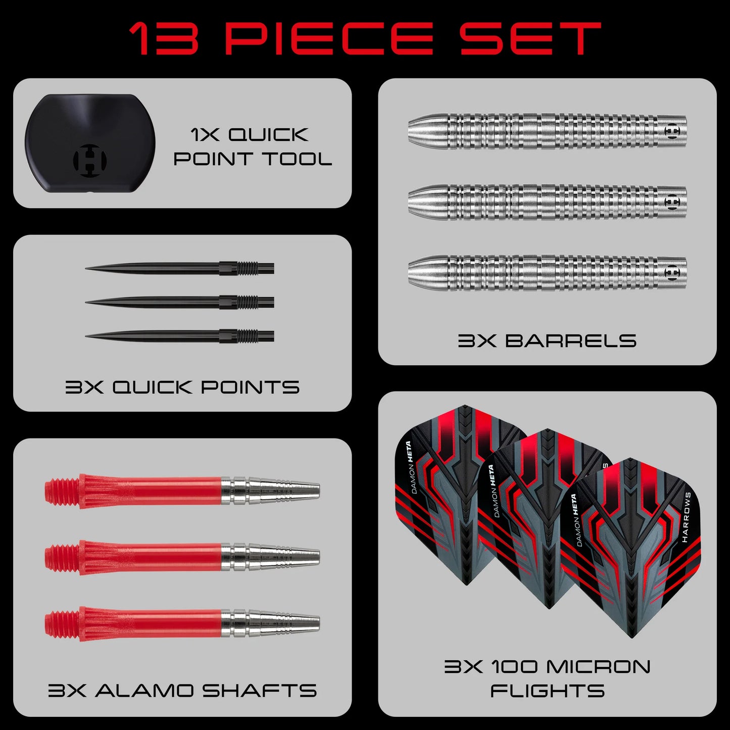 Damon Heta 90% Natural Quick Point Darts - Signed Box