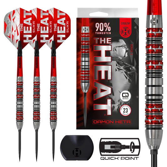 Damon Heta 90% Series 3 Quick Point Darts - Signed box
